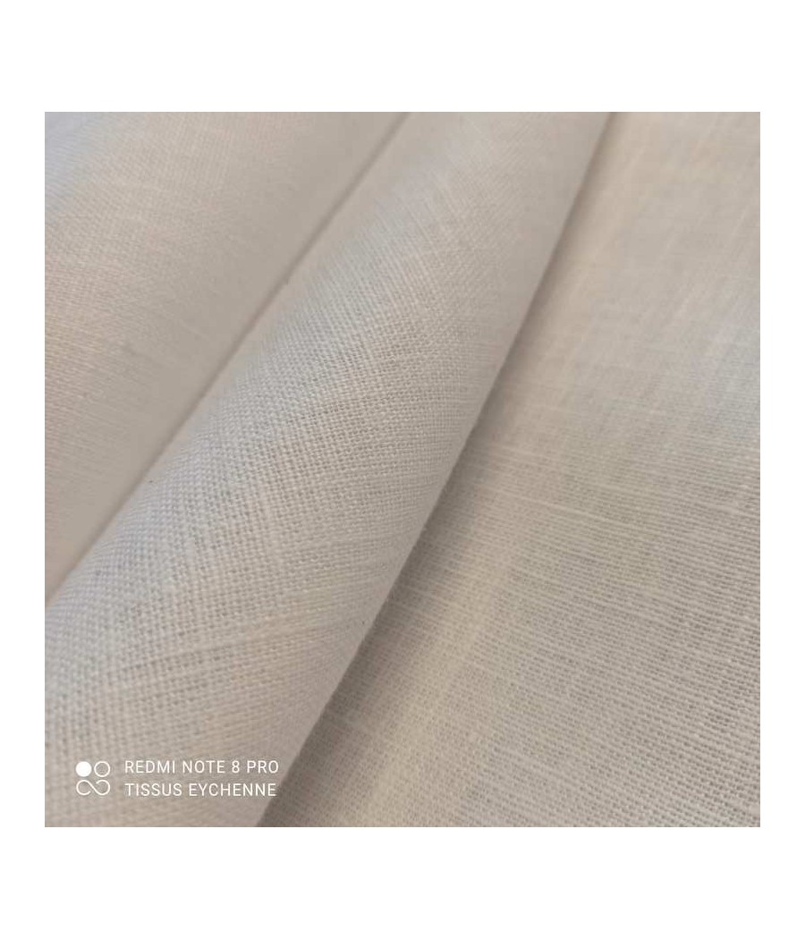 Tissu 100% LIN blanc (nous...