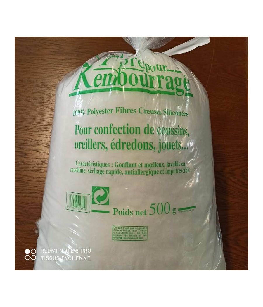 Sac de fibre de rembourrage  - 500 gr - blanc