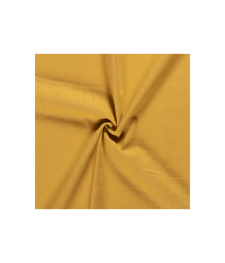 Dispo en magasin - Tissu Lin - moutarde