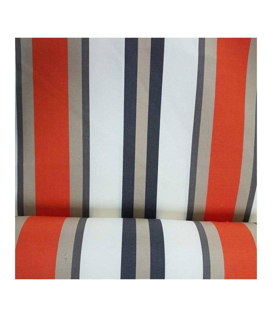 Toile bachette extérieure 3m20 rayure Tango orange