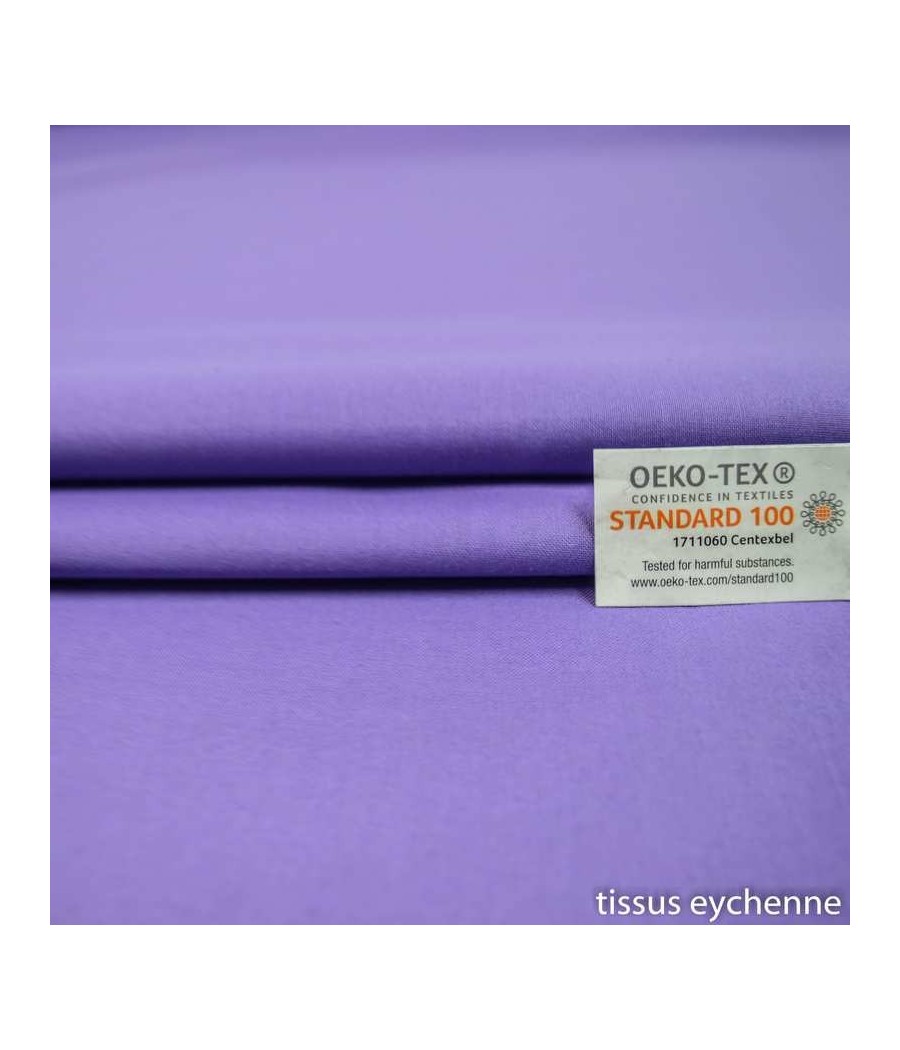 Tissu coton - 1m50 - Oekotex - violet