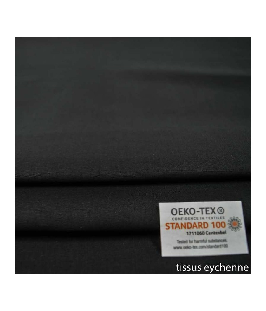 Tissu voile de coton - Oekotex - noir