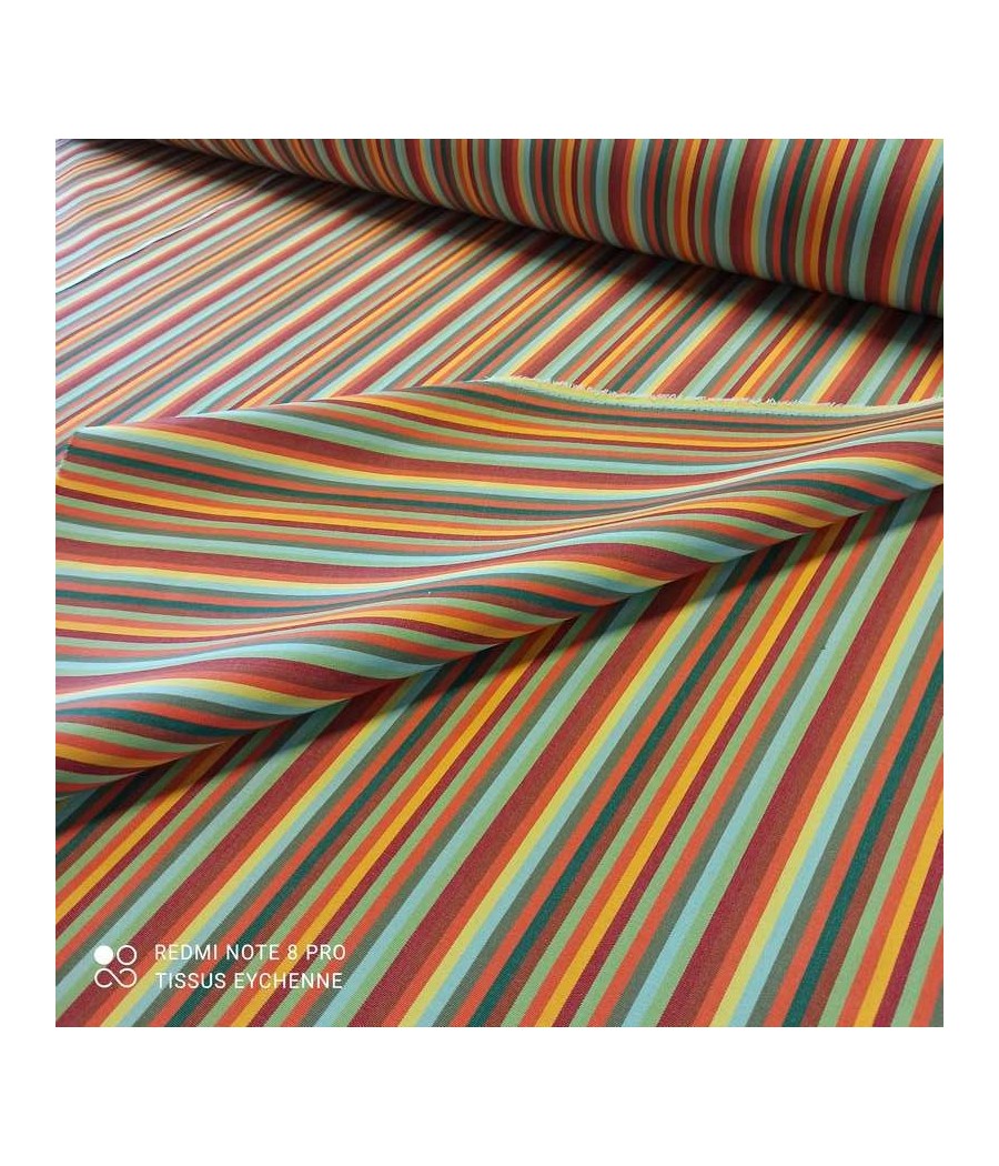 Toile bachette extérieure - 3m20 - rayure toldo - multicolore