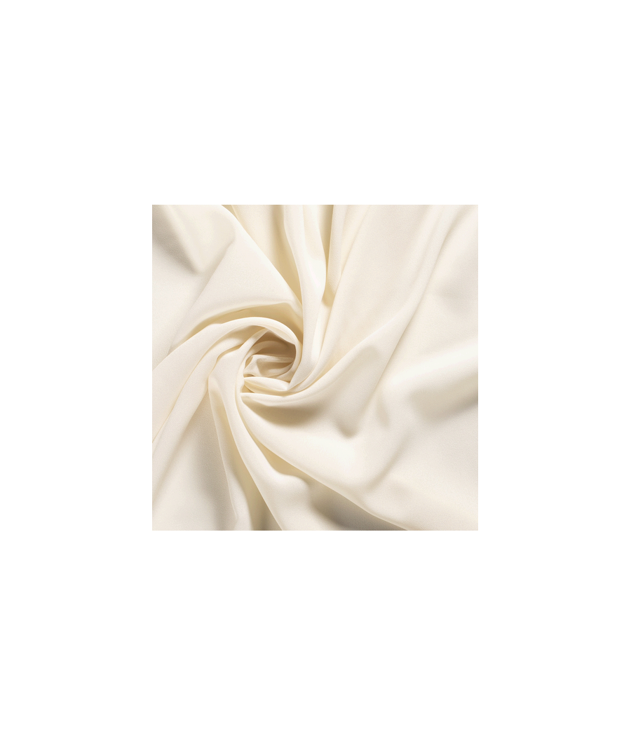 Toile batiste - Tissu coton peigné - Oekotex - ivoire