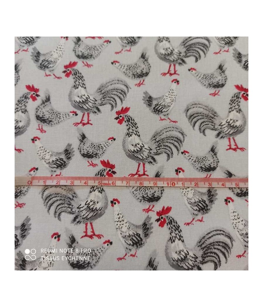 Tissu coton - Poulette -...