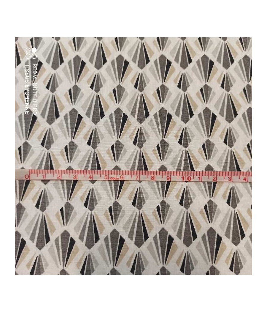 Tissu coton - Diamant - gris