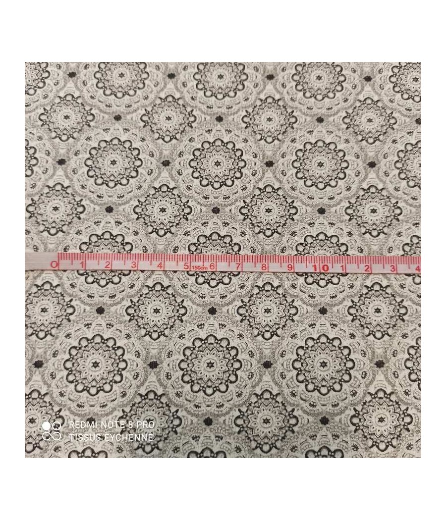 Tissu coton - petite Rosace...