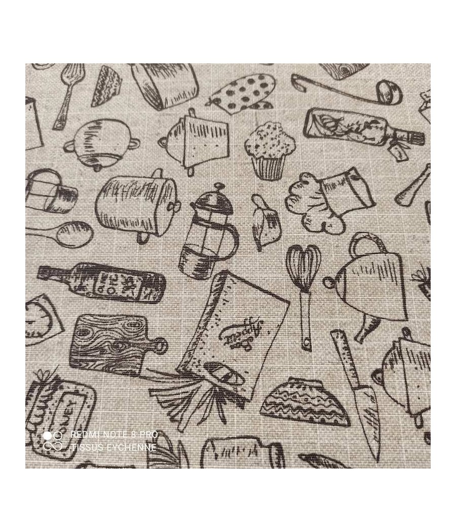 Tissu ENDUIT Cuisine (nous...