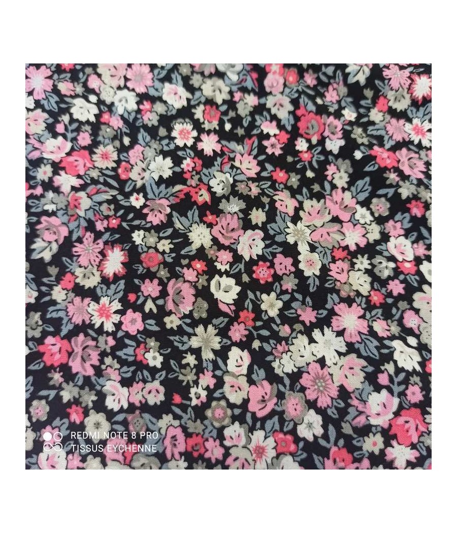 Tissu viscose Sylvie noir...