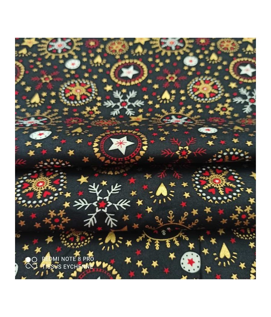 Tissu de Noel - Coeur...