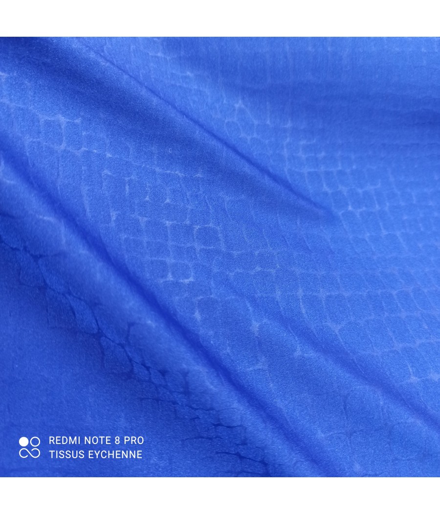 Tissu lycra bleu à 4,90€/m