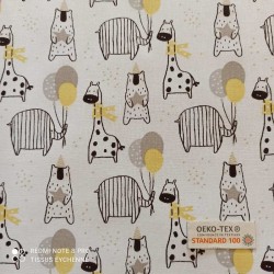 Tissu coton - Girafe -...