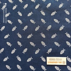 Tissu coton petit Poisson...